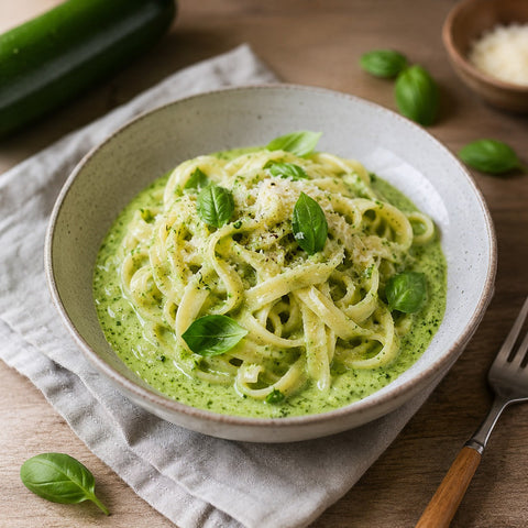 Recette du Fettucine de Konjac & son pesto explosif