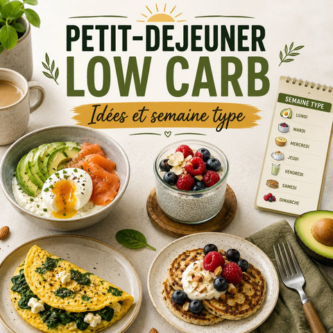 Petit-déjeuner low carb : idées, aliments et semaine type