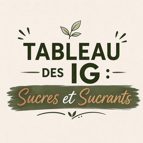 Tableau des IG : Sucres et Sucrants