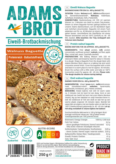 Adams Brot - Walnuss Baguette 250g - Délices Low Carb