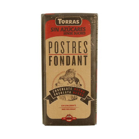 Chocolat noir à cuisinier sans sucre Torras (200 g)