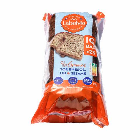 Le Pain keto tranché aux graines Labelvie, 350 g - Délices Low Carb