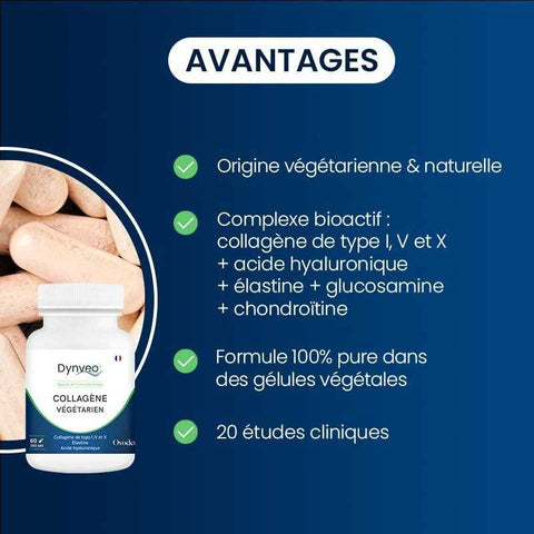 Dynveo - Collagène naturel végétarien Ovoderm 60 gélules - Délices Low Carb