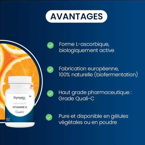 DI500 Dynveo - Vitamine C en poudre 100 g - Délices Low Carb