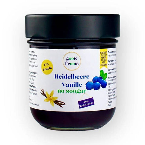 GootesFood confiture myrtille vanille bourbon 230 g - Délices Low Carb