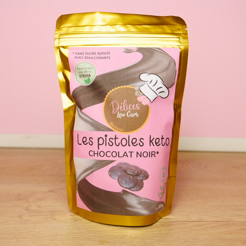 Délices Low Carb, les pistoles keto chocolat noir, 200 g - Délices Low Carb