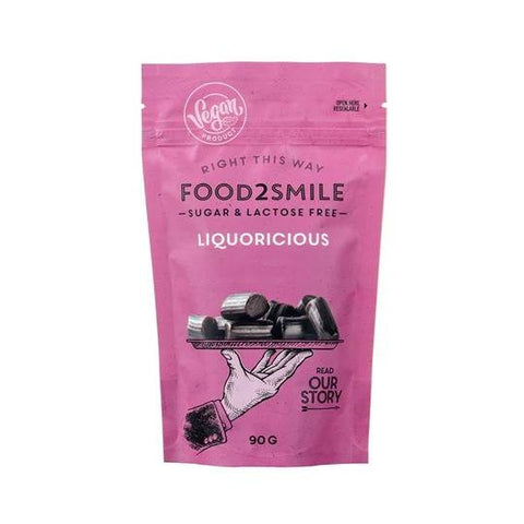 AC202 - Food2smile, réglisse sans sucre - 90 g - Délices Low Carb