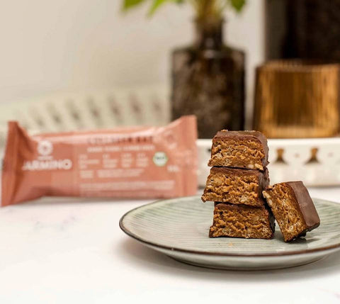 AD102 - Jarmino - Barre Collagène choco-amande BIO 55 g - Délices Low Carb