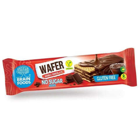AA204 - Brain Foods - Gaufrette double chocolat sans gluten & sans sucre 40 g - Délices Low Carb