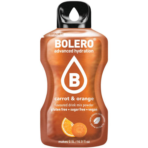 Stick Boisson Bolero - Carrot & Orange Sans Sucre (1 X 9 g) - Délices Low Carb