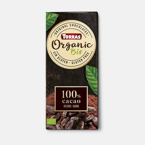 AB203 - Torras Chocolat noir 100% cacao biologique 100 g - Délices Low Carb