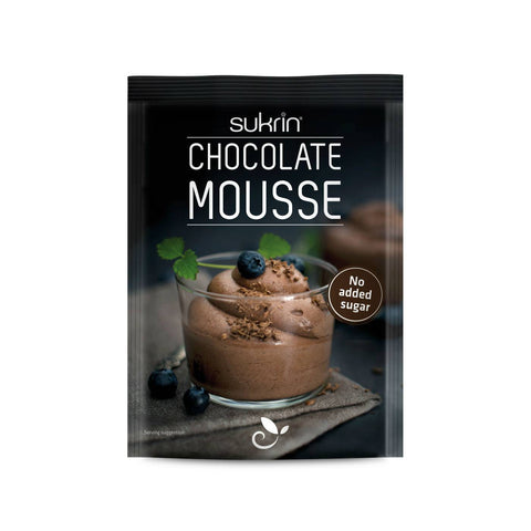 Sukrin, Mousse au chocolat sans sucre 85 g (1 sachet : 4 mousses) - Délices Low Carb