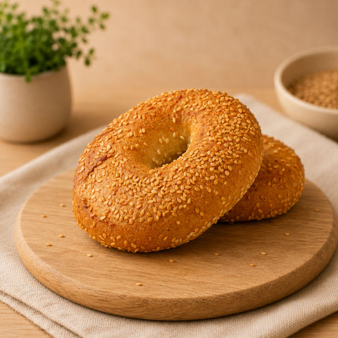 Délices Low Carb - Bagel keto sans gluten au sésame (2 X 75 g) - Délices Low Carb