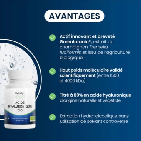 Dynveo - Acide Hyaluronique pur BIO 60 gélules - Délices Low Carb