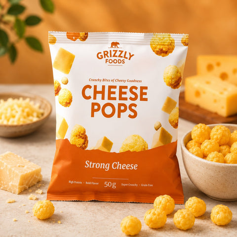 Cheese Pops Strong Cheese Grizzly Foods – 47% Protéines(50 g)