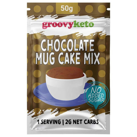 Groovy Keto - Mug Cake mix au chocolat sans sucres ajoutés 50 g - Délices Low Carb