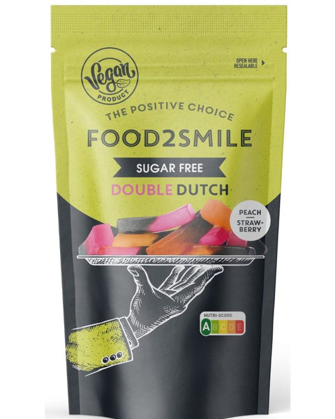 Food2smile - Bonbons sans sucres réglisse pêche fraise 85 g - Délices Low Carb