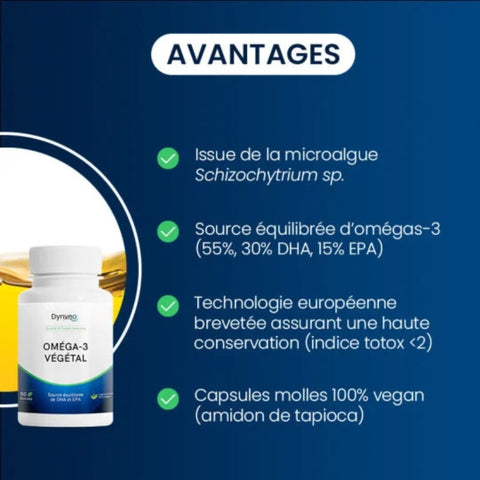 Oméga-3 Végétal - Dynvéo - 60 gélules - Délices Low Carb