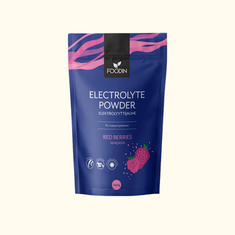 FOODIN - Electrolytes en poudre fruits rouges sans sucres ajoutés 240 g