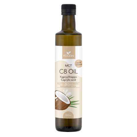 FOODIN - Huile MCT C8 Neutre 500 ml - Délices Low Carb