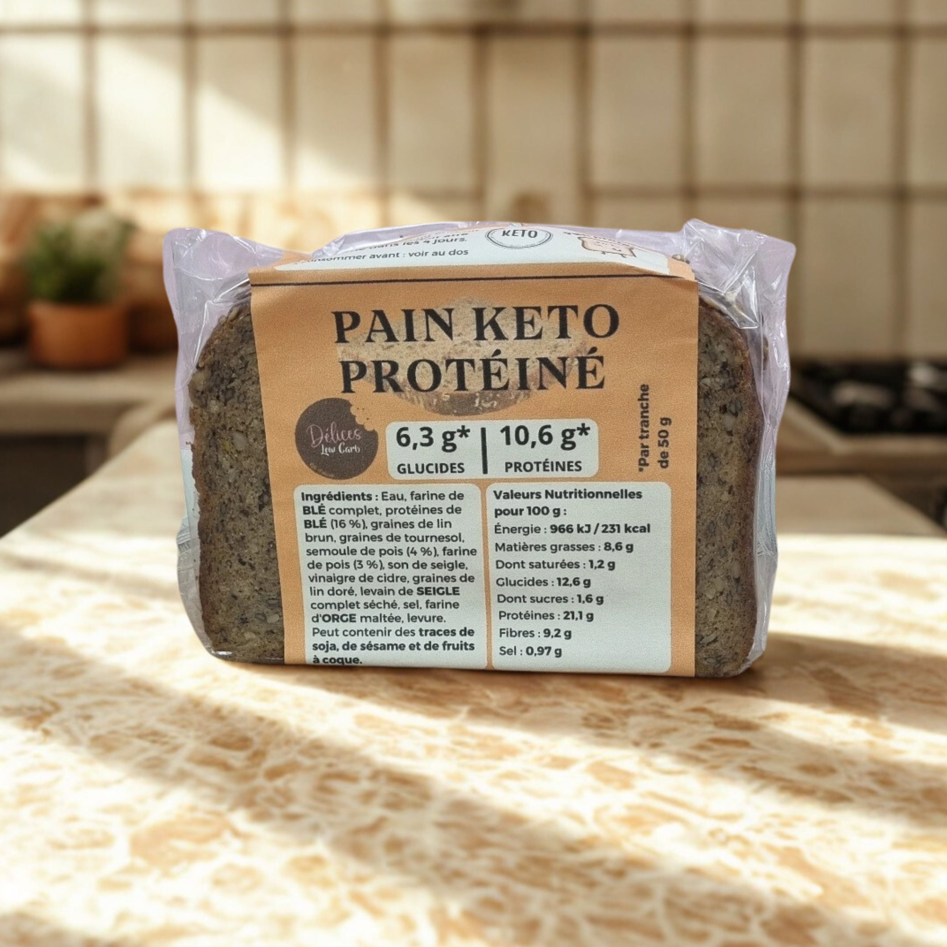 Pain Keto Protéiné Délices Low Carb 250 g
