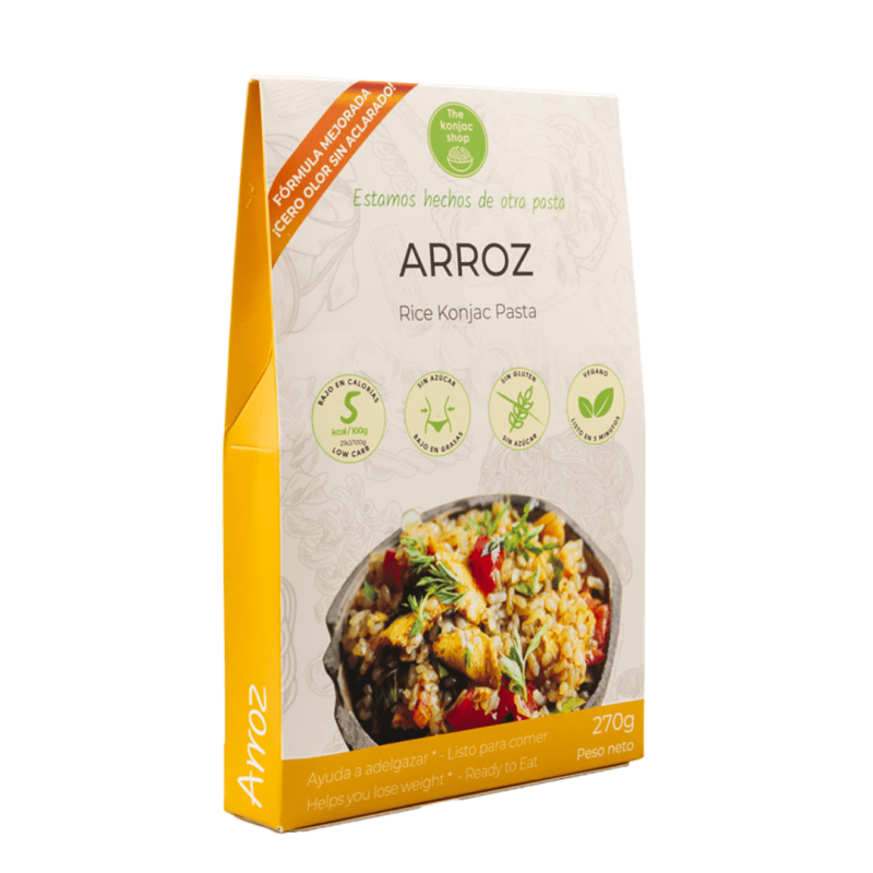 Riz de konjac The Konjac Shop 200 g (sans odeur, sans rinçage)