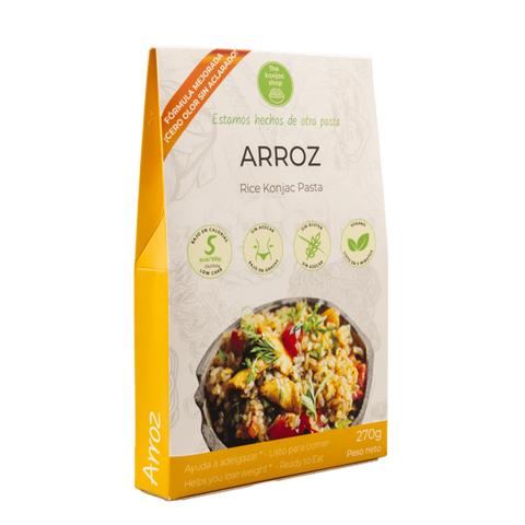 Riz de konjac sans rinçage sans odeur The Konjac Shop 200 g – 0,5 g de glucides, keto et sans gluten