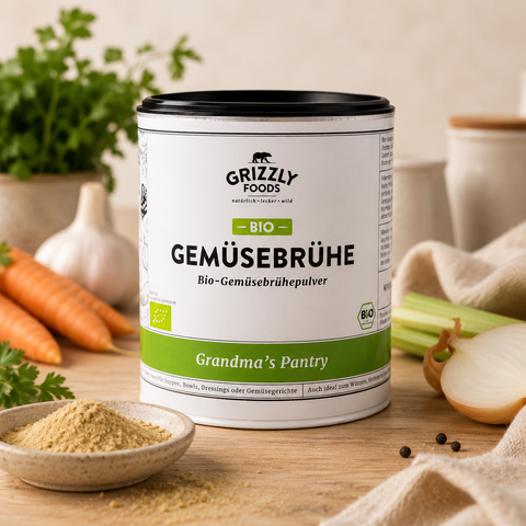 Grizzly Foods - Bouillon de légumes bio en poudre 280 g