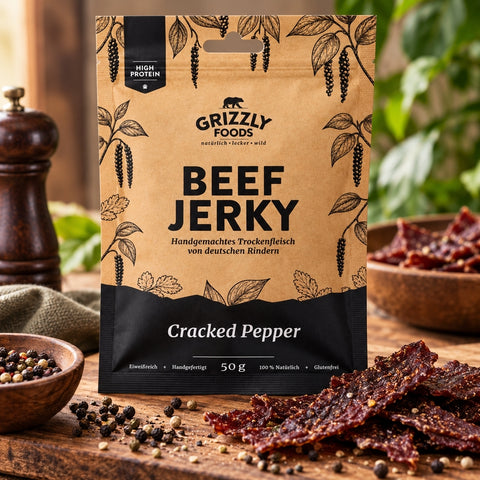 Bœuf séché poivre concassé 50 g - Grizzly Foods