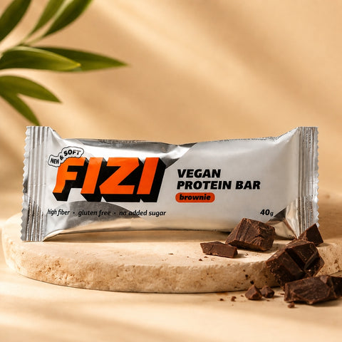 FIZI - Barre protéinée vegan Brownie, 40 g