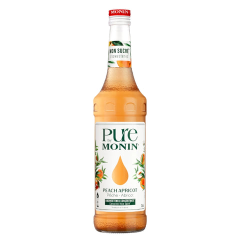 MONIN - Pure Sirop Pêche / Abricot sans sucre ni édulcorant - Délices Low Carb