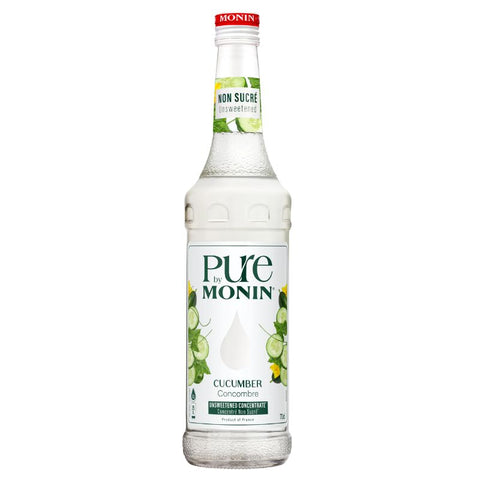 MONIN - Pure Sirop sans sucre ni édulcorant - Concombre - Délices Low Carb