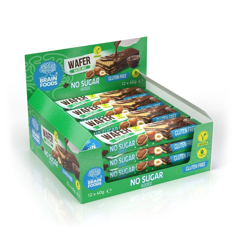 Brain Foods - Gaufrette noisette sans gluten & sans sucre 40 g - Délices Low Carb